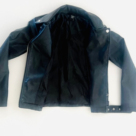 Faux Leather Moto Girls Grunge Black Motorcycle - EXCELLENT CONDITON - SO cool! - Picture 10 of 13